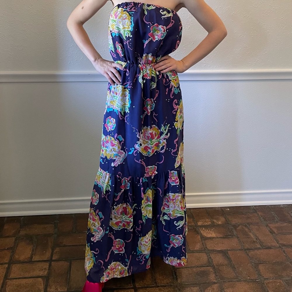 100% silk maxi Lily Pulitzer dress